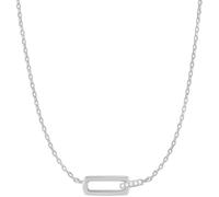 ANIA HAIE Damen Halskette GLAM ROCK aus 925 Sterling Silber, besetzt mit 5 Zirkonia, Größe: 43 cm + 5 cm Verlängerung, inkl. Geschenkverpackung