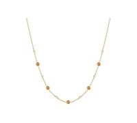 ANIA HAIE Damen Halskette MELODIC POET Nano Gem Station aus 925 Sterling Silber 14k vergoldet, besetzt mit 6 Zirkonia und 5 Farbsteinen, Länge 40,5cm + 5cm Verlängerung, inkl. Geschenkverpackung