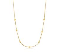 ANIA HAIE Damen Halskette MODERN MINIMALISM Beaded aus 925 Sterling Silber 14k vergoldet, besetzt mit vergoldeten Perlen, Länge 35cm + 5cm Verlängerung, inkl. Geschenkverpackung