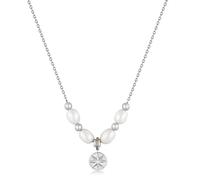 ANIA HAIE Damen Halskette MODERN MUSE aus 925 Sterling Silber, besetzt mit einem Zirkonia und 15 Farbsteinen, Größe: 38 cm + 5 cm Verlängerung, inkl. Geschenkverpackung