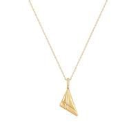 ANIA HAIE Damen Halskette SUNSHINE CHASER Triangle Necklace aus 925 Sterling Silber 14k vergoldet, Anhänger verziert mit einem Zirkonia, Länge: 45 cm + 5 cm Verlängerung, inkl. Geschenkverpackung