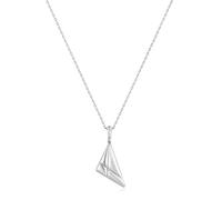 ANIA HAIE Damen Halskette SUNSHINE CHASER Triangle Necklace aus 925 Sterling Silber, Anhänger verziert mit einem Zirkonia, Länge: 45 cm + 5 cm Verlängerung, inkl. Geschenkverpackung
