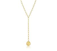 ANIA HAIE Damen-Kette Crush Disc Y Nacklace 925er Silber One Size Gold 32014153