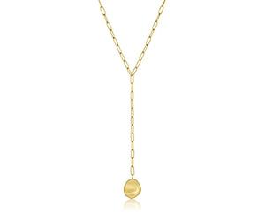 ANIA HAIE Damen-Kette Crush Disc Y Nacklace 925er Silber One Size Gold 32014153