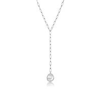 ANIA HAIE Damen-Kette Crush Disc Y Nacklace 925er Silber One Size, Silber 32014153