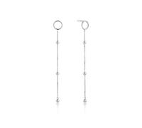 ANIA HAIE Damen Ohrhänger MODERN MINIMALISM Beaded Drop aus 925 Sterling Silber, besetzt mit drei silbernen Kugeln, Länge: 8cm, inkl. Geschenkverpackung