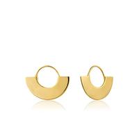 ANIA HAIE Damen Ohrring GEOMETRY CLASS Fan Hoop aus 925 Sterling Silber 14k vergoldet, Größe: 2,6cm, inkl. Geschenkverpackung