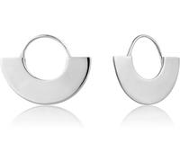 ANIA HAIE Damen Ohrring GEOMETRY CLASS Fan Hoop aus 925 Sterling Silber, Größe: 2,6cm, inkl. Geschenkverpackung