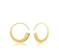 ANIA HAIE Damen Ohrring GEOMETRY CLASS Slim Hoop aus 925 Sterling Silber 14k vergoldet, Größe: 3,5cm, inkl. Geschenkverpackung