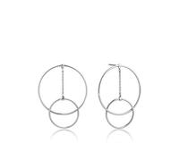 ANIA HAIE Damen Ohrring MODERN MINIMALISM Front Hoops aus 925 Sterling Silber, Größe: 4,6cm, inkl. Geschenkverpackung