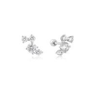 ANIA HAIE Damen Ohrstecker CHIC CREATOR Pavé Climber Barbell Earrings aus 925 Sterling Silber, verziert mit 8 Zirkonia, Größe: 10,5 x 5,5 mm, inkl. Geschenkverpackung