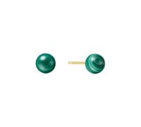 ANIA HAIE Damen Ohrstecker CHILL VOYAGER Malachite Sphere Stud aus 925 Sterling Silber 14k vergoldet, besetzt mit 2 Malachit, Größe: 6 mm, Malachite Größe: 6,2-6,7 mm, inkl. Geschenkverpackung