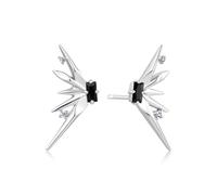 ANIA HAIE Damen Ohrstecker POLISHED PUNK aus 925 Sterling Silber, besetzt mit 6 Zirkonia, Größe 20x10,4 mm, inkl. Geschenkverpackung