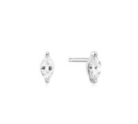 ANIA HAIE Damen Ohrstecker SUNSHINE CHASER Marquise Solitaire Studs 925 Sterling Silber, besetzt mit einem Zirkonia, Größe: 6 x 2,5 mm, inkl. Geschenkverpackung