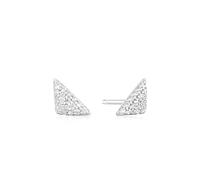 ANIA HAIE Damen Ohrstecker SUNSHINE CHASER Triangular Pavé Studs aus 925 Sterling Silber, besetzt mit 44 Zirkonia, Größe: 10 x 4,8 mm, inkl. Geschenkverpackung