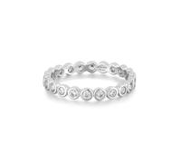 ANIA HAIE Damen Ring CHIC Creator Bezel Set Ring aus 925 Sterling Silber, besetzt mit 22 Zirkonia, EUR Größe: 54, inkl. Geschenkverpackung