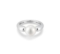 ANIA HAIE Damen Ring CHIC CREATOR Freshwater Sphere Pearl aus 925 Sterling Silber, verziert mit einer Süßwasserperle, EUR Größe: 56, inkl. Geschenkverpackung