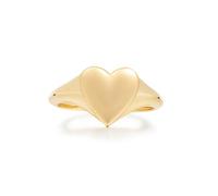 ANIA HAIE Damen Ring HEART HUNTER aus 925 Sterling Silber 14k vergoldet, EU Größe: 54, inkl. Geschenkverpackung