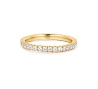 ANIA HAIE Damen Ring HEART HUNTER aus 925 Sterling Silber, besetzt mit 35 Zirkonia Pavé, inkl. Geschenkverpackung