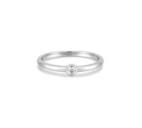ANIA HAIE Damen Ring Sunshine Chaser Half Round Cubic Zirconia aus 925 Sterling Silber, besetzt mit einem Zirkonia, EUR Größe: 54, inkl. Geschenkverpackung