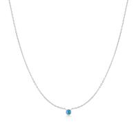 ANIA HAIE Damen Solitär-Halskette RIPPLE JOY Turquoise aus 925 Sterling Silber, besetzt mit einem Türkis, Länge: 45 cm + 5 cm Verlängerung, inkl. Geschenkverpackung