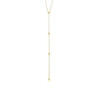 Ania Haie Damen Y-Halskette MODERN MINIMALISM Modern Beaded aus 925 Sterling Silber 14k vergoldet, Federringverschluss, Länge 40,5cm + 5cm Verlängerung, inkl. Geschenkverpackung