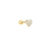 ANIA HAIE - EARRINGS - SINGLE STUD - Pave Heart Barbell - gold