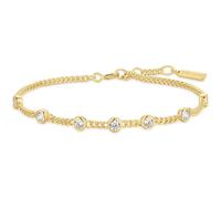 Ania Haie Armband MELODIC POET B066-05G 14k vergoldet 925 Silber 7 Zirkonia Damen 16,5+2 cm