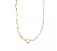 Ania Haie Halskette - Ania Haie Pearl Power 925 Sterling Silberen Goldfa - Gr. unisize - in Gold - für Damen