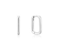 ANIA HAIE - HOOP EARRINGS - OVAL HUGIES - silver