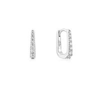 ANIA HAIE - HOOP EARRINGS - Oval Pavé Huggies - silber