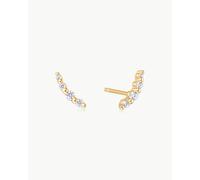 ANIA HAIE - HOOP EARRINGS - STUD - Bezel Beaded Stone - gold