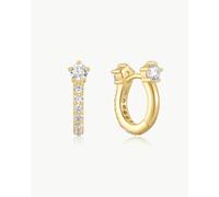 ANIA HAIE - HOOP EARRINGS - HUGGIES - Sparkling Pave - shiny gold