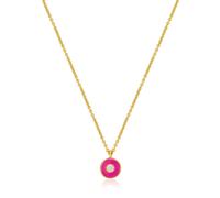 Ania Haie Kette 925er Silber, Emaille pink Damen