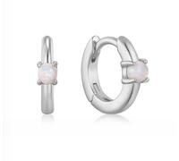 ANIA HAIE - KYOTO OPAL CABOCHON HUGGIE HOOP EARRINGS - silber