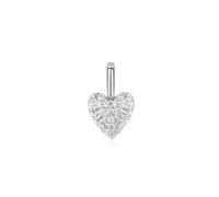 ANIA HAIE - NECKLACE CHARM - Heart Pavé - silver