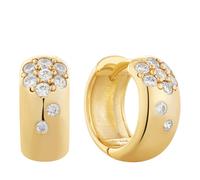 Ania Haie Ohrringe - 925er Sterlingsilber Gold Pearl Modernist Oval Hoo - Gr. unisize - in Gold - für Damen