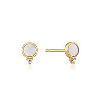 ANIA HAIE - MOTHER OF PEARL STUD EARRINGS - gold