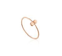 ANIA HAIE - RING - TEXTURE DOUBLE DISC - roségold