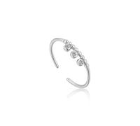 ANIA HAIE - SHIMMER TRIPLE STUD ADJUSTABLE RING - silber