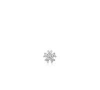 ANIA HAIE - SILVER SPARKLE FLOWER BARBELL SINGLE EARRING - silber