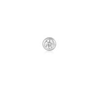 Ania Haie Sparkle Bezel Barbell Ohrring Single Silber E035-06H - Damen - 925 Sterlingsilber