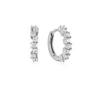 ANIA HAIE - SPARKLE CLUSTER HUGGIE HOOPS EARRINGS - silber
