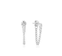 ANIA HAIE - STUD EARRINGS - CURB CHAIN - silber