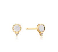 ANIA HAIE - MOTHER OF PEARL STUD EARRINGS - gold