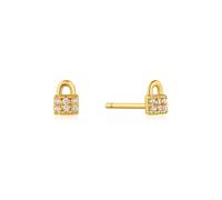 ANIA HAIE - STUD EARRINGS - PADLOCK SPARKLE - gold