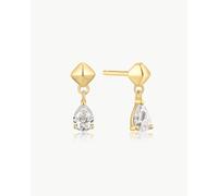 ANIA HAIE - STUD EARRINGS - Phyramid Dangle Threaded - shiny gold