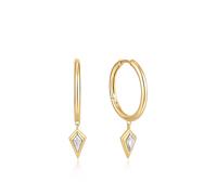 ANIA HAIE - TWISTER SPARKLE DROP PENDANT HOOP gold