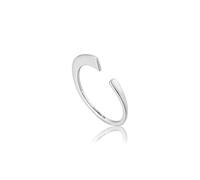 ANIA HAIE Verstellbarer Damen Ring Geometry Class Curved aus 925 Sterling Silber, EU Größe: 50-58, inkl. Geschenkverpackung