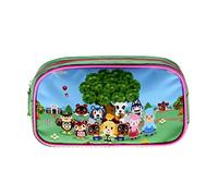 ANIMAL CROSSING - Federmäppchen mit Reißverschluss, ideal zum Organisieren von Schreibwaren, grün, 22 x 12 x 8 cm